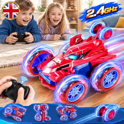 Spiderman stunt car remote - car,